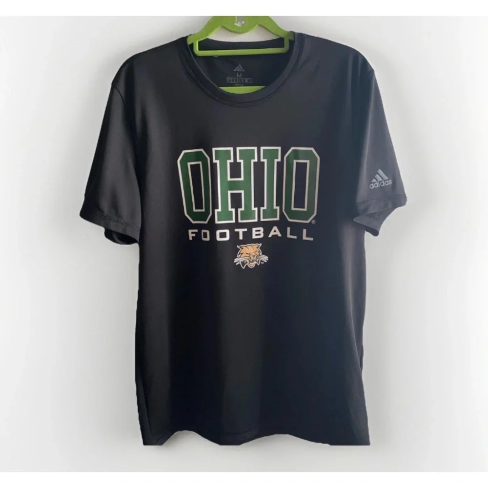 Adidas Ohio University Football Bobcats Men’s‎ Medium Short Sleeves Shirt Top